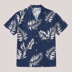 Men's Hawaiian Shirt Short Sleeve Tropical Beach Button Down