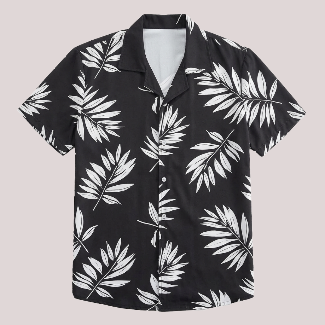 Men's Hawaiian Shirt Short Sleeve Tropical Beach Button Down
